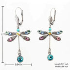 Elegant Carved Dragonfly Earrings