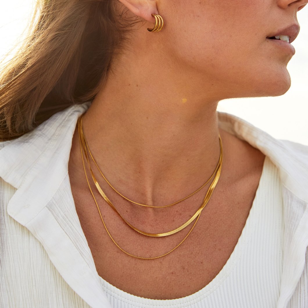 Gold Multi-Layer Chain Necklace